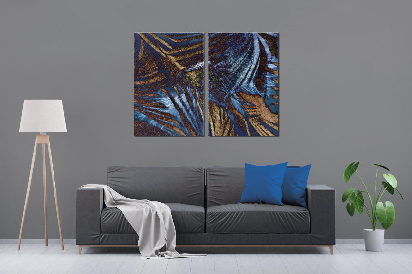 Art painting on canvas - Abstraction 10 - Two - part