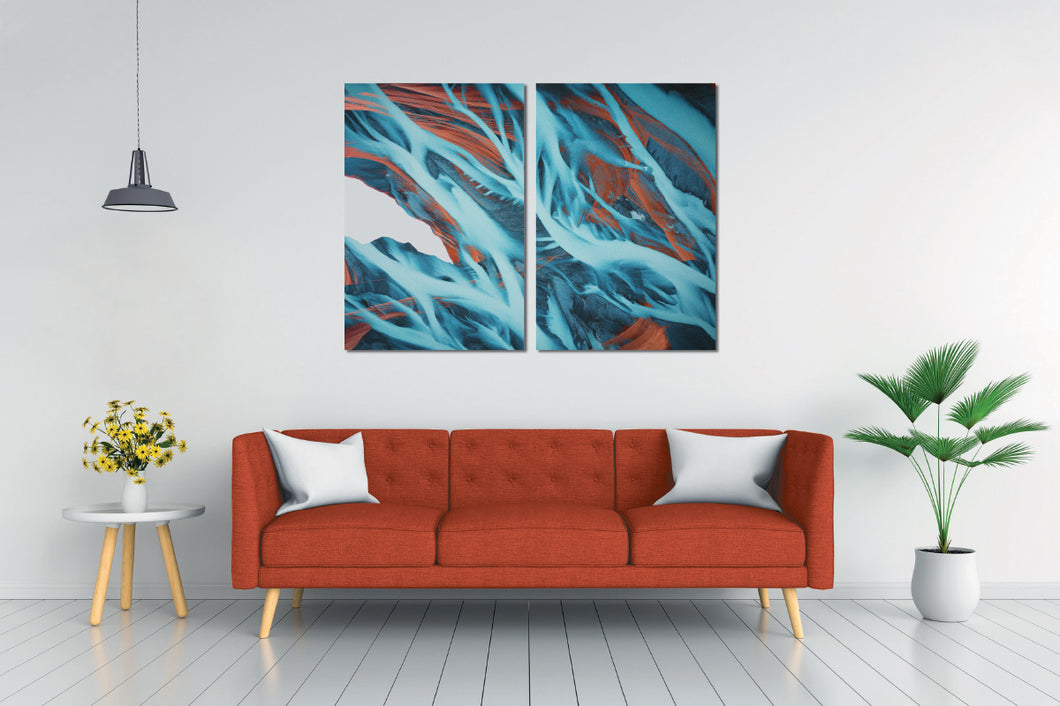 Art painting on canvas - Abstraction - Two - part