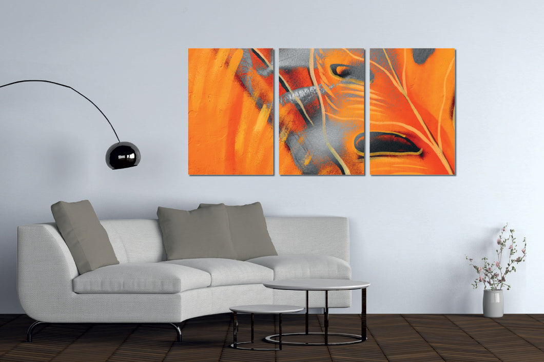 Art painting on canvas - Abstraction - Three-part