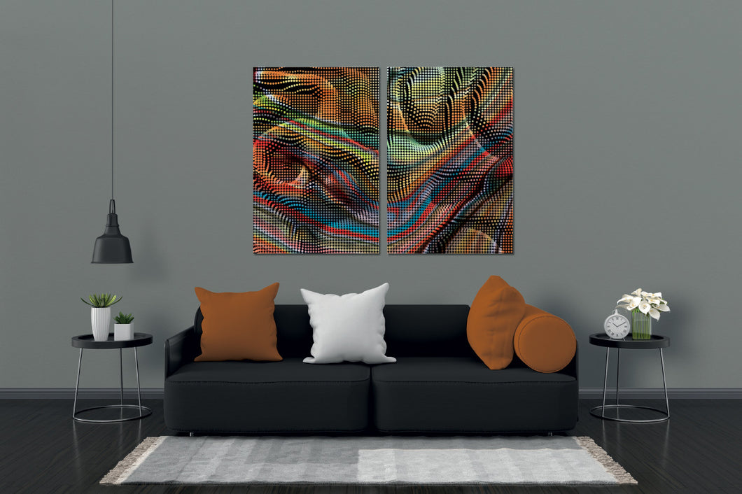 Art painting on canvas - Abstraction 11 - Two - part