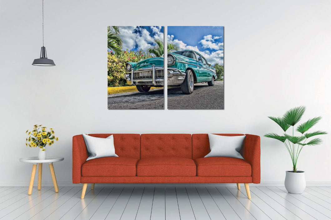 Art painting on canvas - Cars - Two-piece