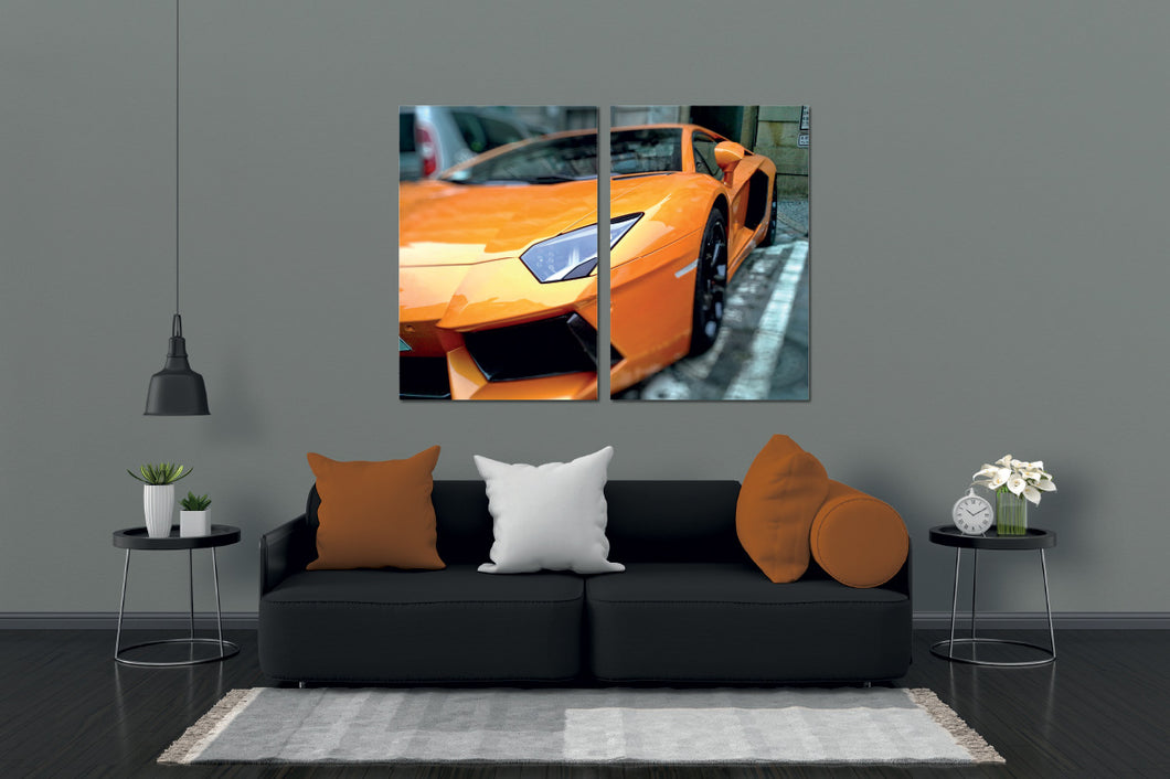 Art painting on canvas - Cars - Two-piece