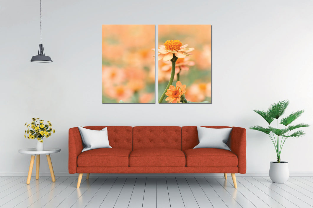 Art painting on canvas - Flowers - Two-part