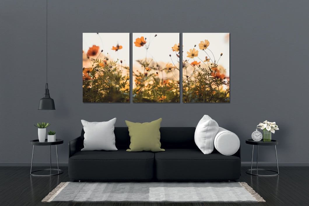 Umetnička slika na kanvasu - Cveće 16 - Trodelna