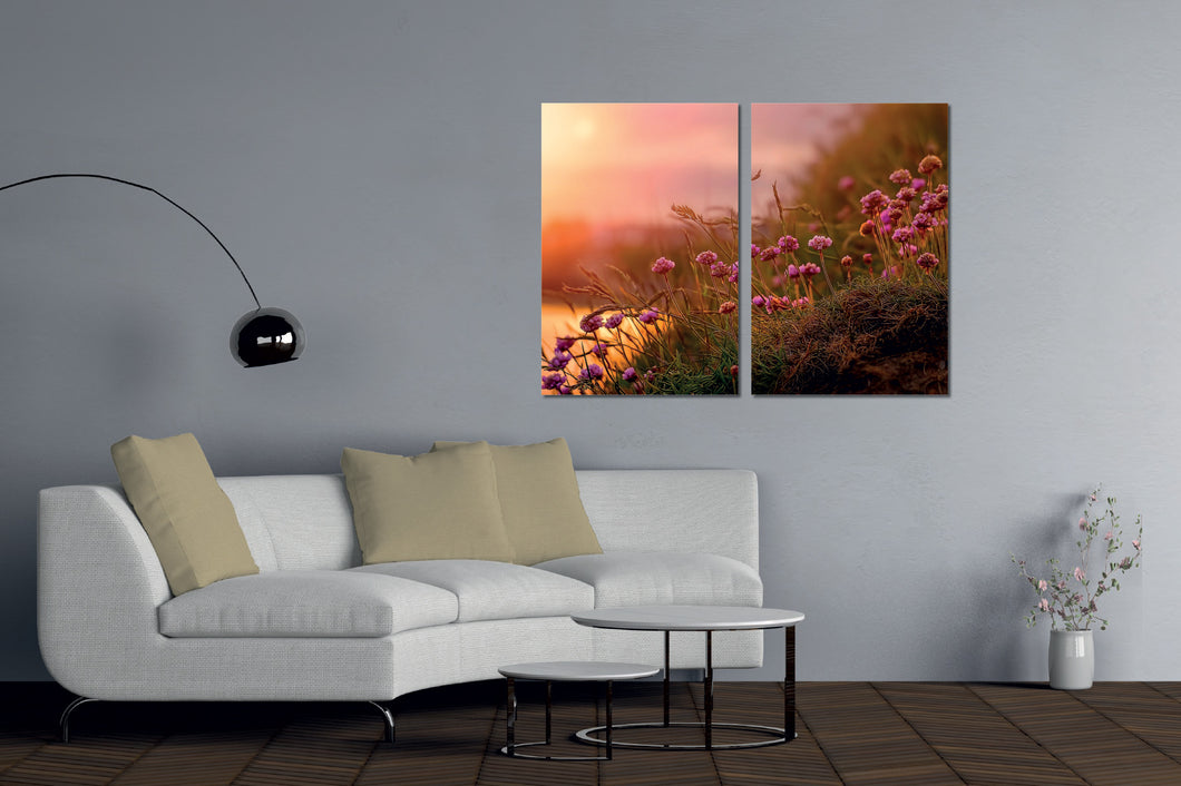 Art painting on canvas - Flowers 2 - Two-part
