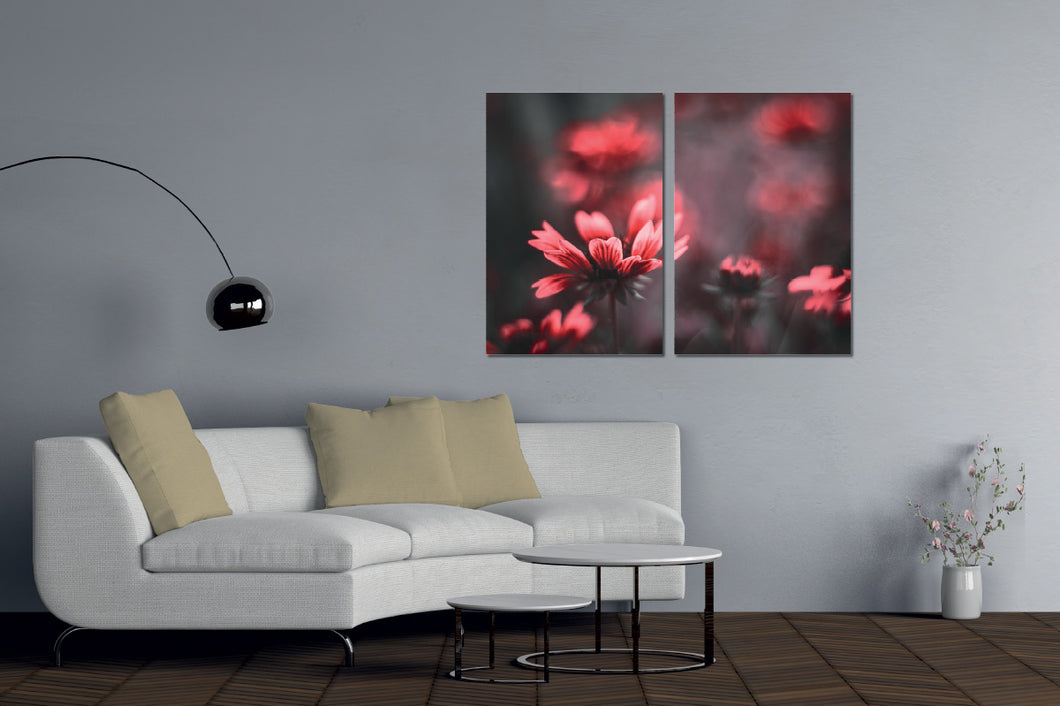 Art painting on canvas - Flowers 4 - Two-part