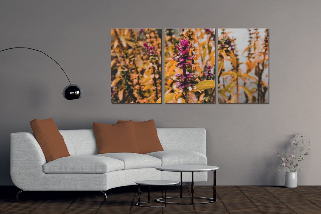 Umetnička slika na kanvasu - Cveće 25 - Trodelna