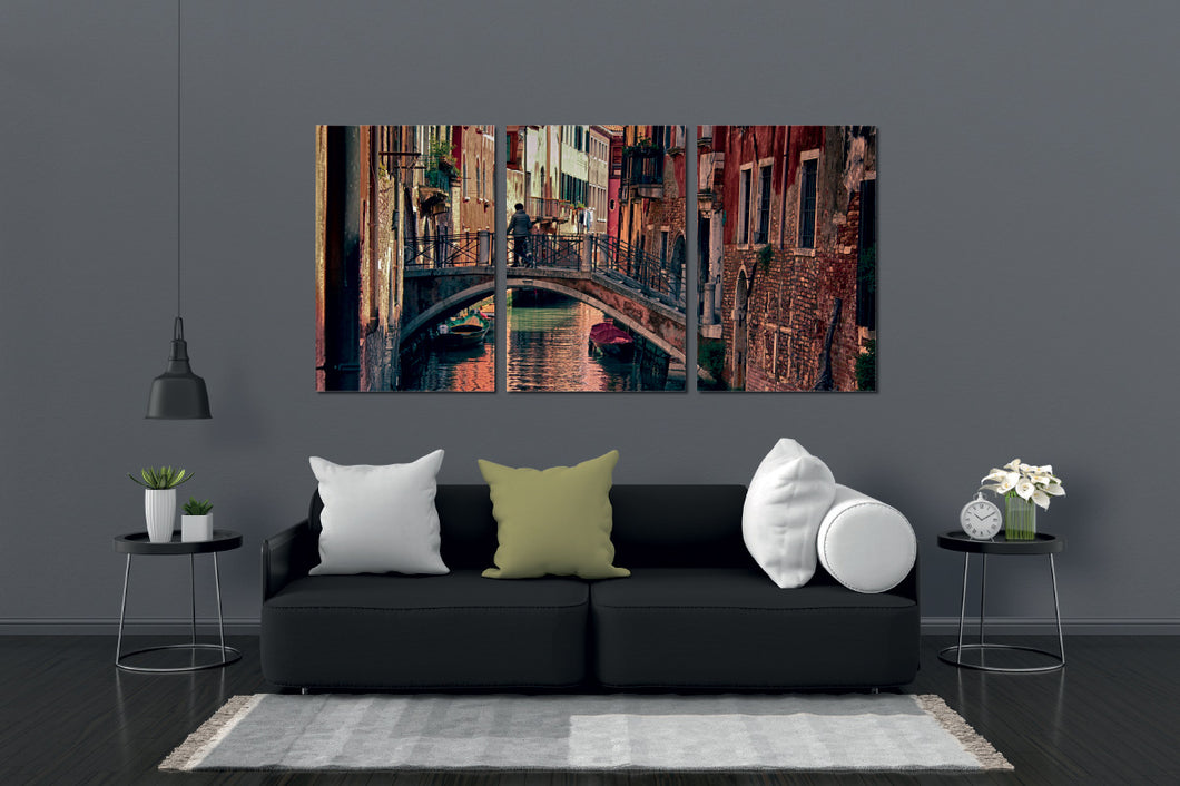 Umetnička slika na kanvasu - Gradovi 3 - Trodelna