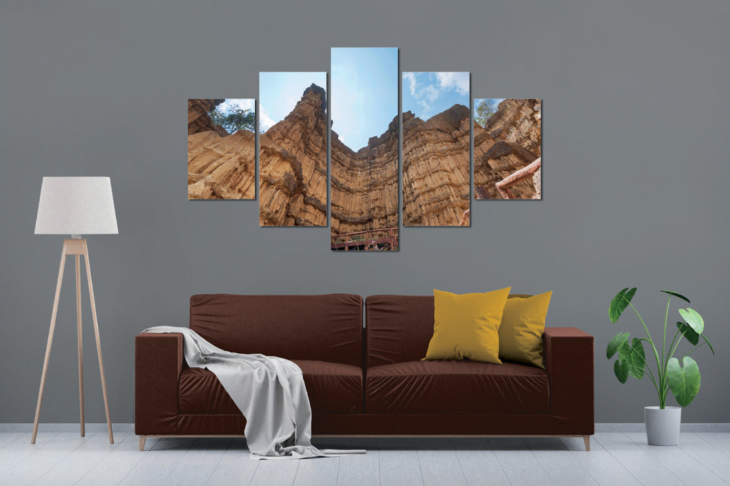 Art painting on canvas - Nature - Five-part