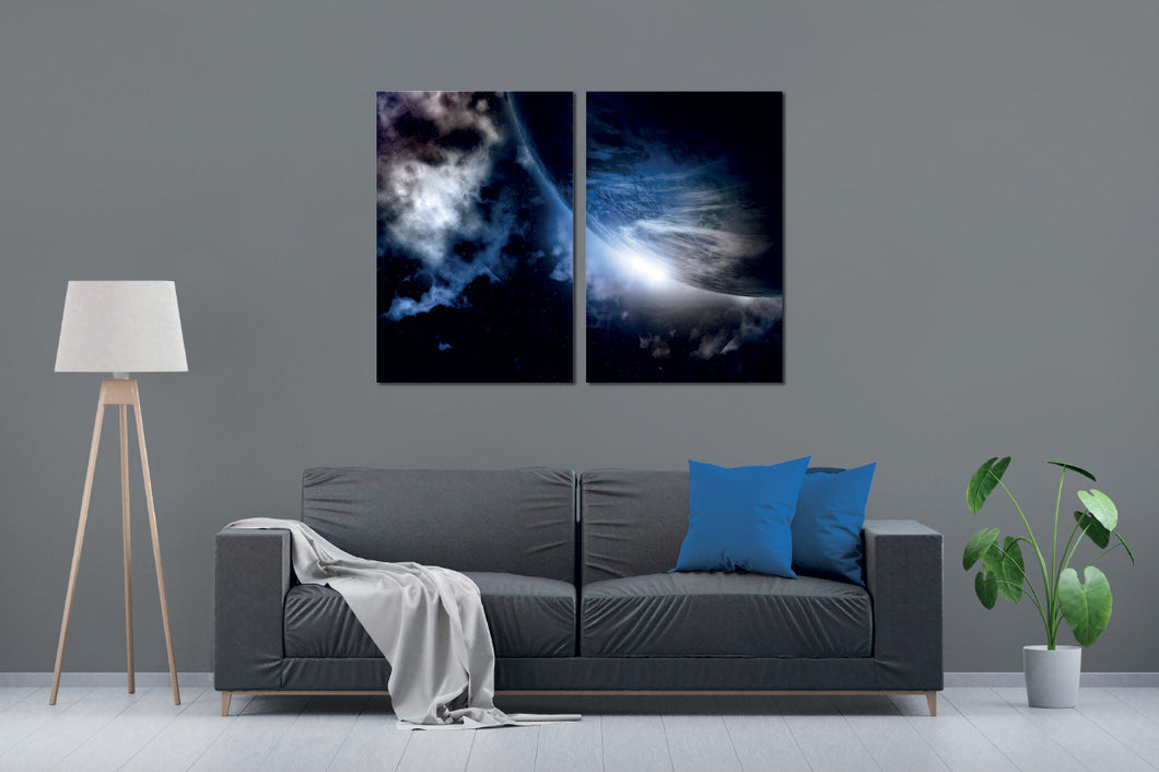 Umetnička slika na kanvasu - Svemir - Dvodelna
