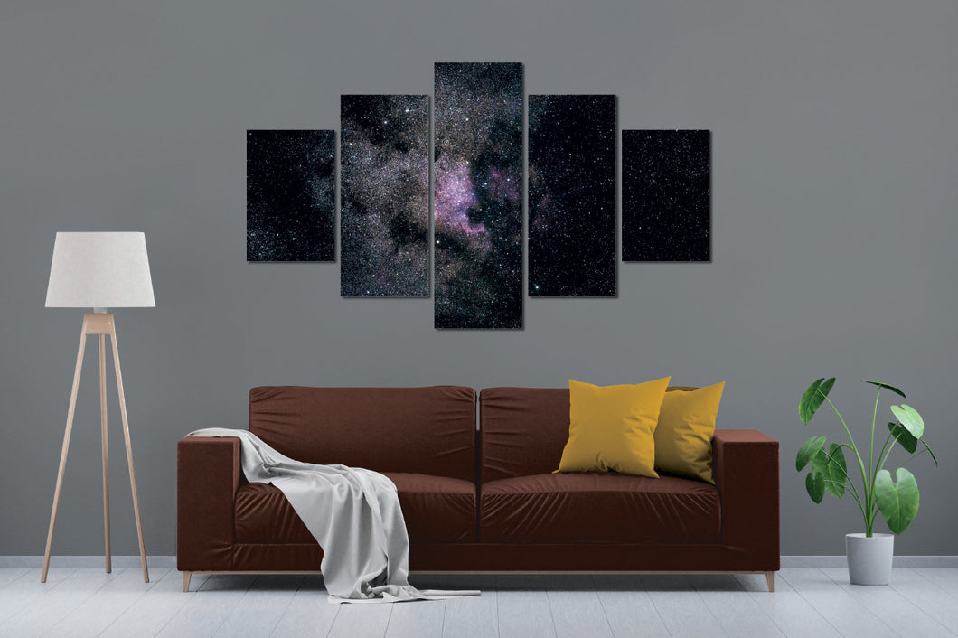 Umetnička slika na kanvasu - Svemir 3 - Petodelna