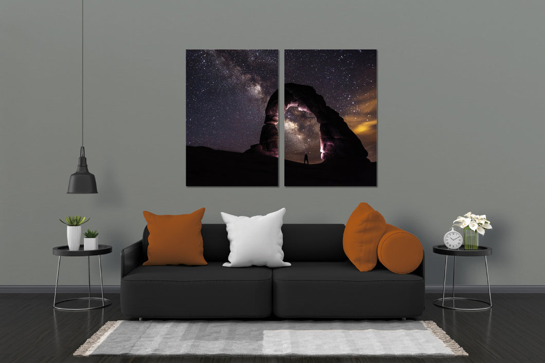 Art painting on canvas - Space 7 - Two-part