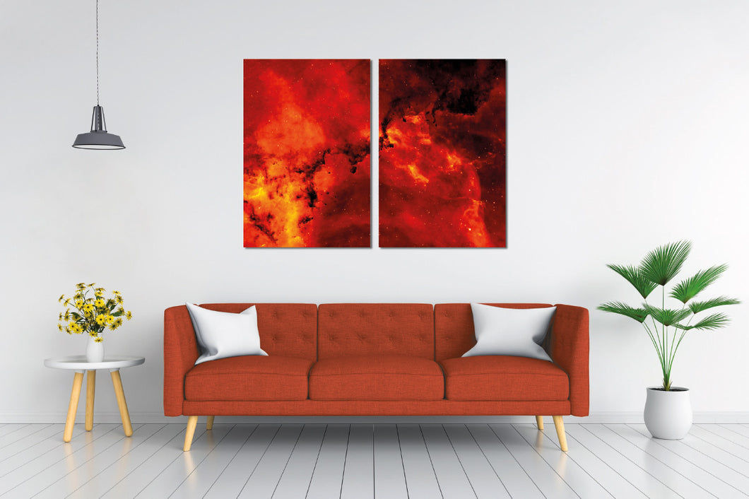 Art painting on canvas - Space 9 - Two-part