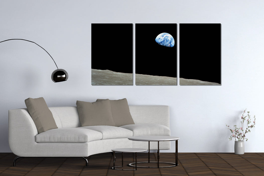 Art painting on canvas - Space 10 - Three-part